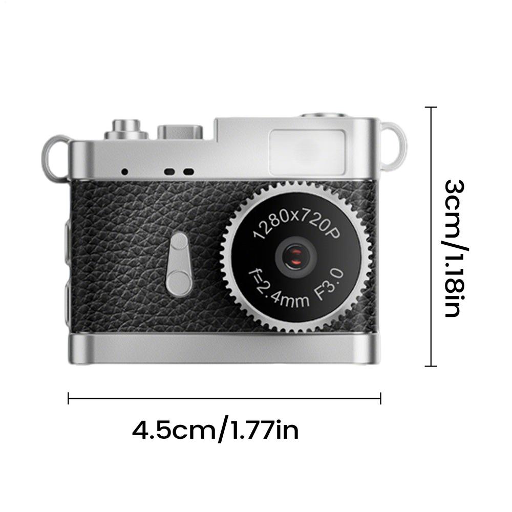 

Vintage Digital Camera Pocket Photography Device Adjustable LED Brightness Compact Camera 0.96in IPS Color Screen For Video чорний
