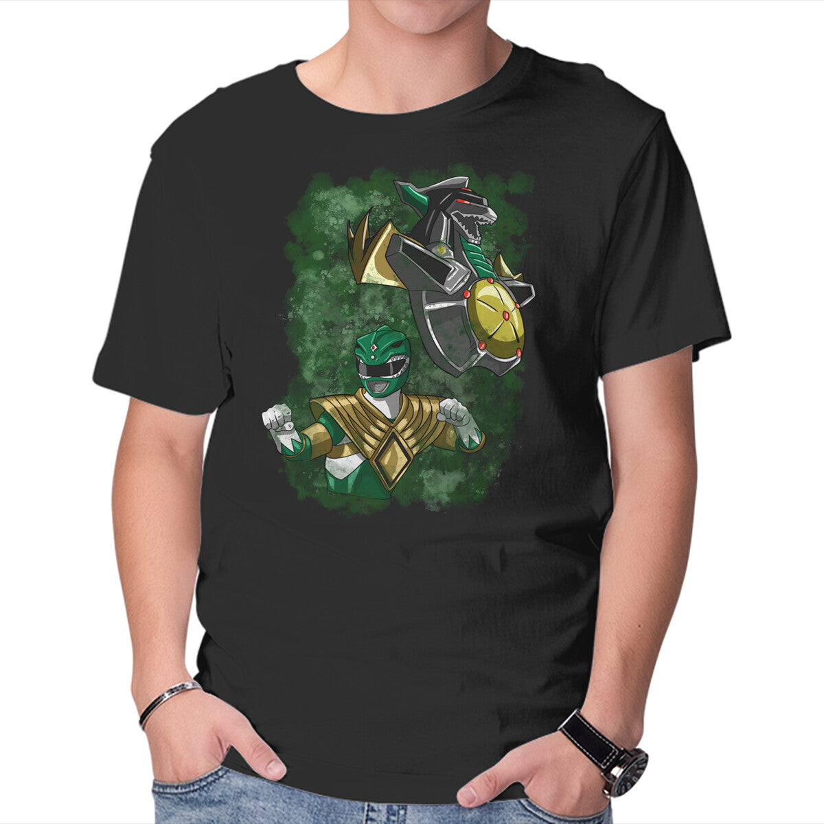 Unisex Crew Neck T-Shirt The Green Warrior Graphic Short Sleeve Casual Tee XL