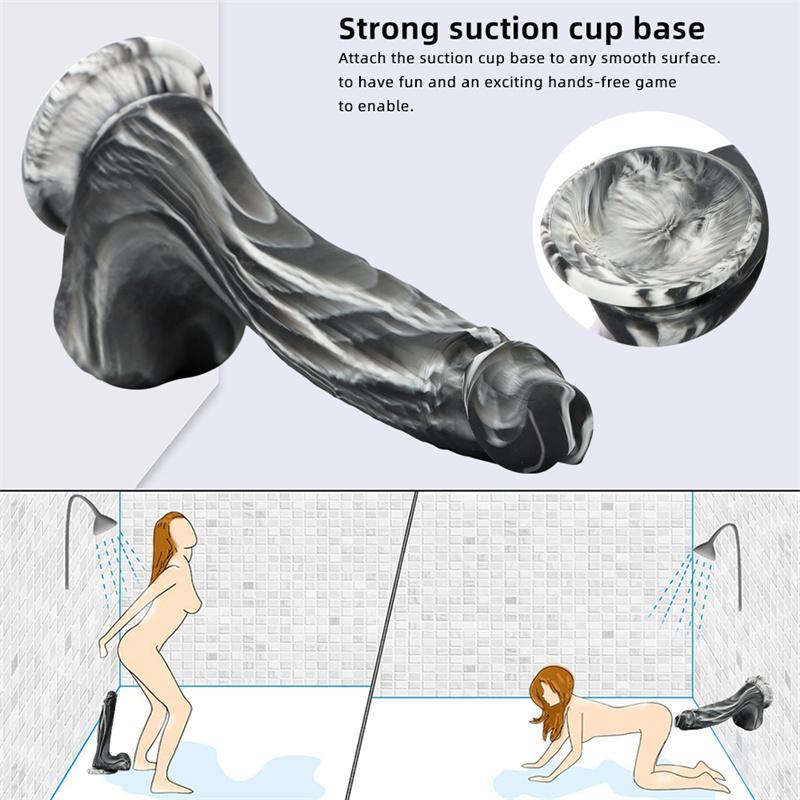 Women's Mixed Color Liquid Silicone Soft Simulation Big Dildo Dildo Masturbation Device Rear Court Anal