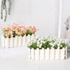 Artificial Fleshy Fence False Flower Decoration | Small Fence Small Flower Arrangement Long Plastic Flower Groove Home Decor