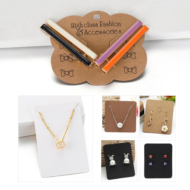 50 pièces Cartes d'Affichage pour Boucles d'Oreilles et Colliers pour Boîte à Bijoux Carte d'Accrochage en Carton Carde pour Clous d'Oreilles Carte en Papier Bijoux DIY