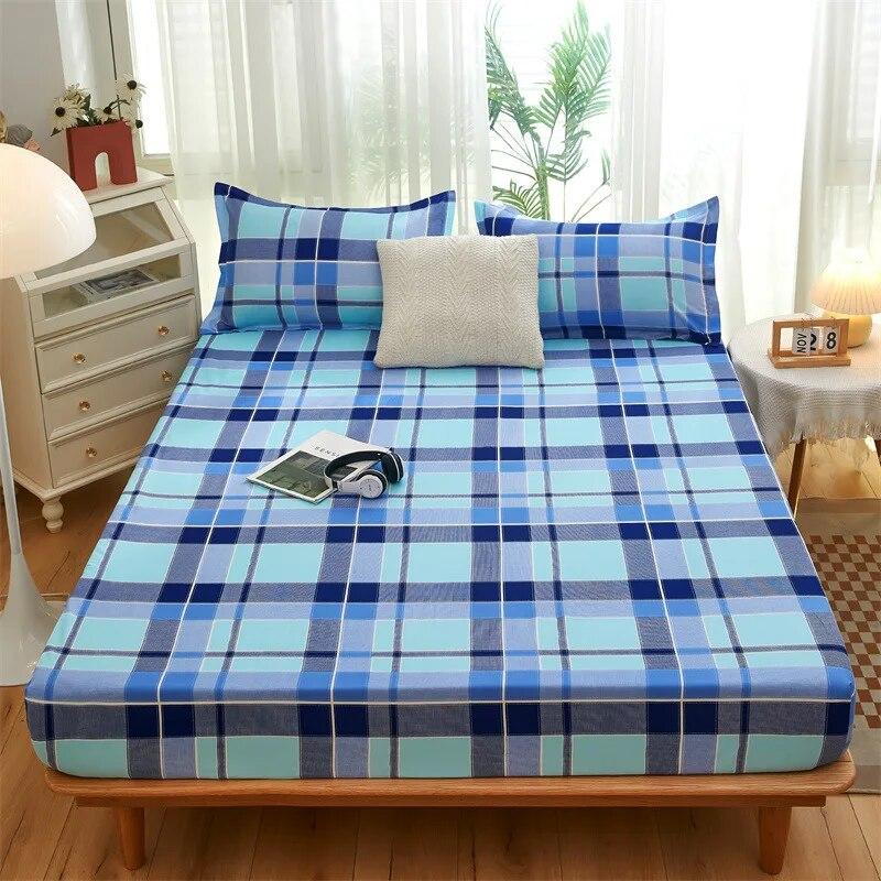 Double Bed Fitted Sheet Quilting Bedspread On The Bed Woven Air-Permeable Mattress Cover Single Bed Cover Bed with Pillowcases
