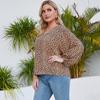 Spring and Autumn Women's Blouse Large Size Lantern Sleeve Loose Printed Shirt Long Sleeve Top