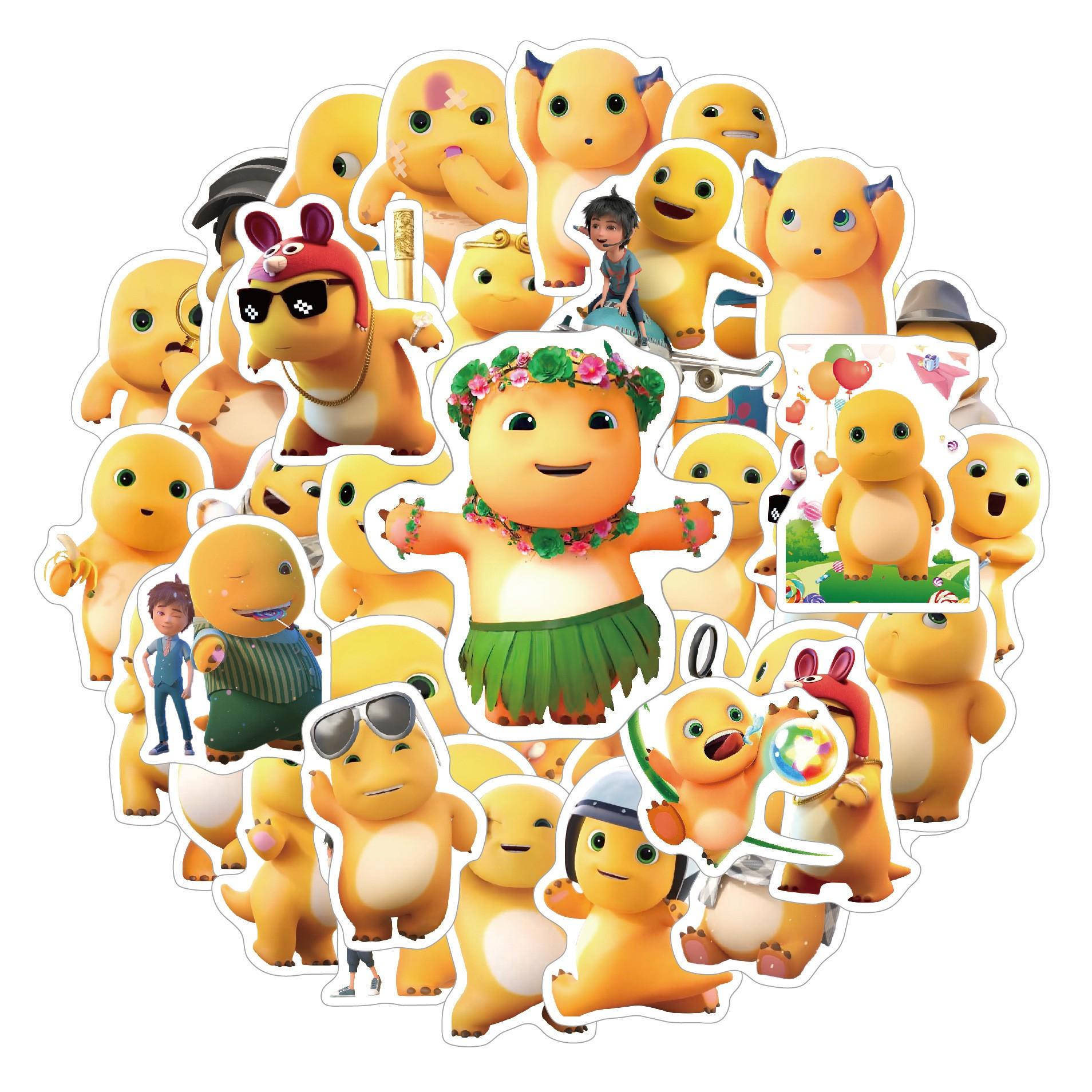 

Assorted Cartoon Character Vinyl Stickers Set Durable Waterproof Decals for Laptop Phone Skateboard Car Decoration жовтий