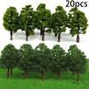 Garten Modell Bäume Miniatur Kunststoff Dekoration 20Pcs Mini DIY Landschaft