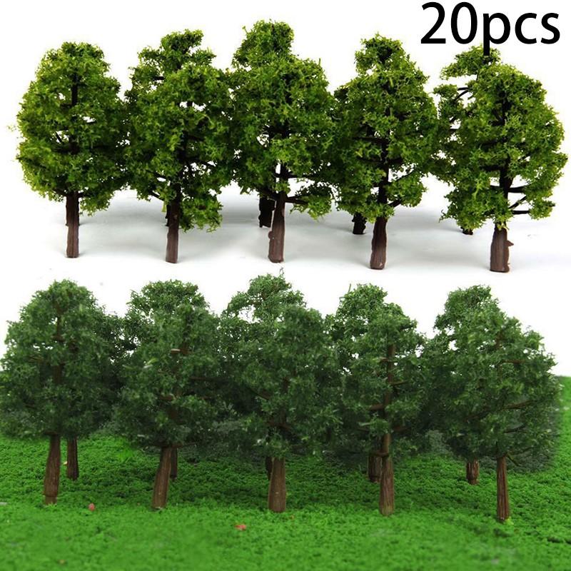 Garten Modell Bäume Miniatur Kunststoff Dekoration 20Pcs Mini DIY Landschaft