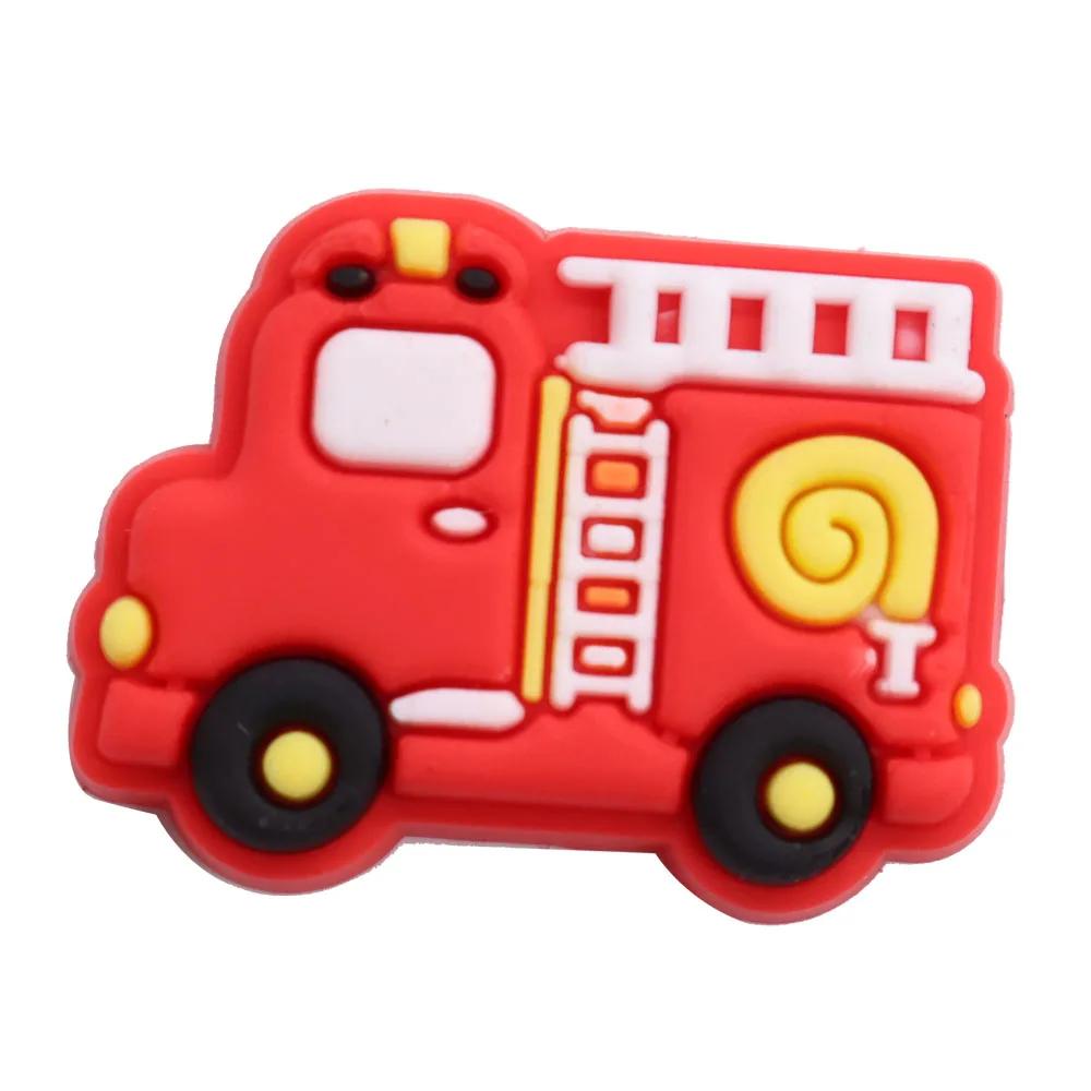 1Pcs PVC Mix Construction Vehicle Excavator Boys Buckle Clog Cool Children Cranes Car Shoe Charms Accessories Shoe Charm