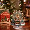 Festive Desktop Decor Acrylic Ferris Wheel Christmas Ornament 360° Rotating Snow House Tabletop Holiday Ornaments Decor Decoration for Offices Home