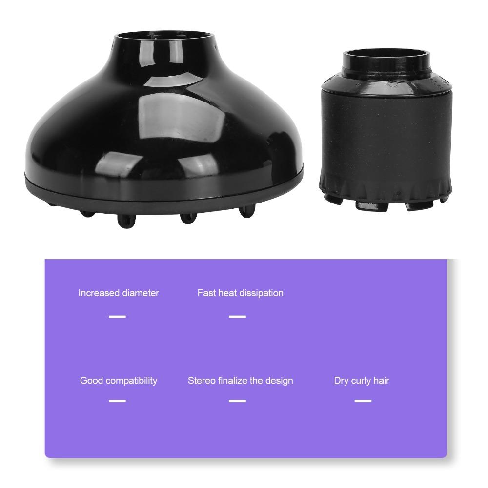 Adjustable Airflow Blow Dryer Diffuser Black Color Universal Diffuser Attachment Home Use