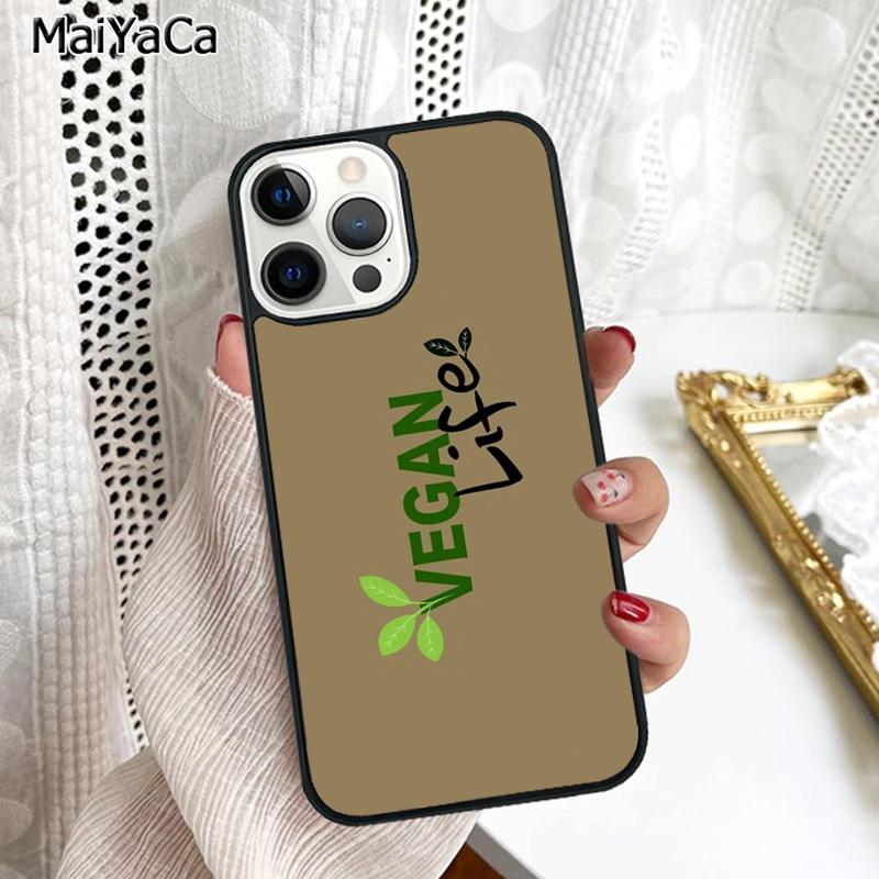 

Love Vegan Animal Phone Case Cover For iPhone 17 Air 16 16e 15 plus 11 12 13 14 pro max shell coque iPhone 11pro max