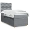 VidaXL Slatted Bed Base with Mattress Light Grey 80x200 Cm Fabric 3291890