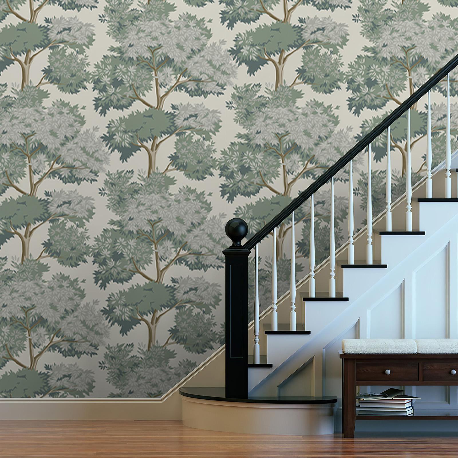 

Зеленый Лес Обои Самоклеящиеся Шикарные Деревья Самоклеящиеся Домашнее Украшение Для Гостиной Детской Комнаты Ванной 44cmx300cm