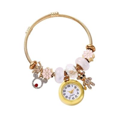 Elegant Women's Bracelet Watches Precise Quartz Watch Fashion Beaded Watches  Birthday Gift