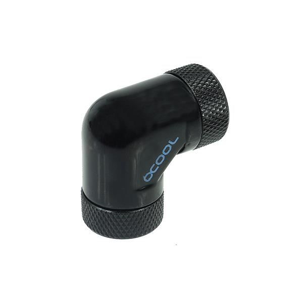 Alphacool L-connector 90° - G1-4 Revolvable - 2x Inner Thread - Deep Black