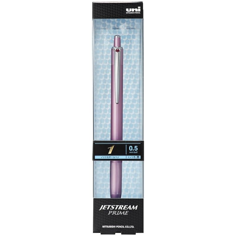 Mitsubishi Pencil Jetstream Prime Oil-Based Ballpoint Pen, Knock Type, 0.5mm, Light Pink, Easy To Write, SXN220005.51