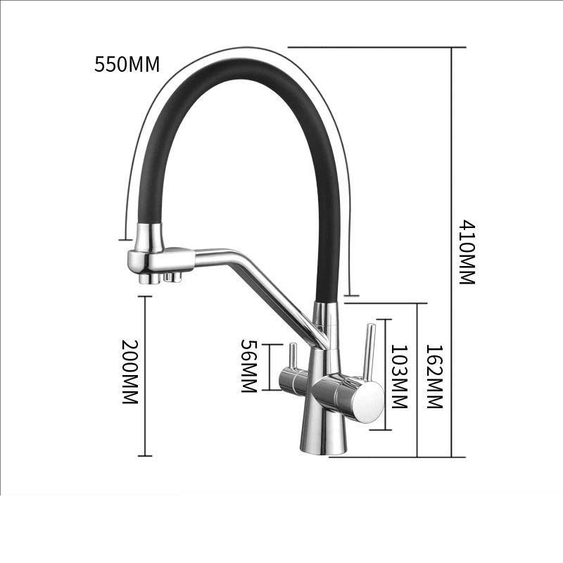 3 in 1 Kitchen Faucet Pure 360 Rotation sink Crane Handles Dual Water Functions Mode Filter Mixer Taps