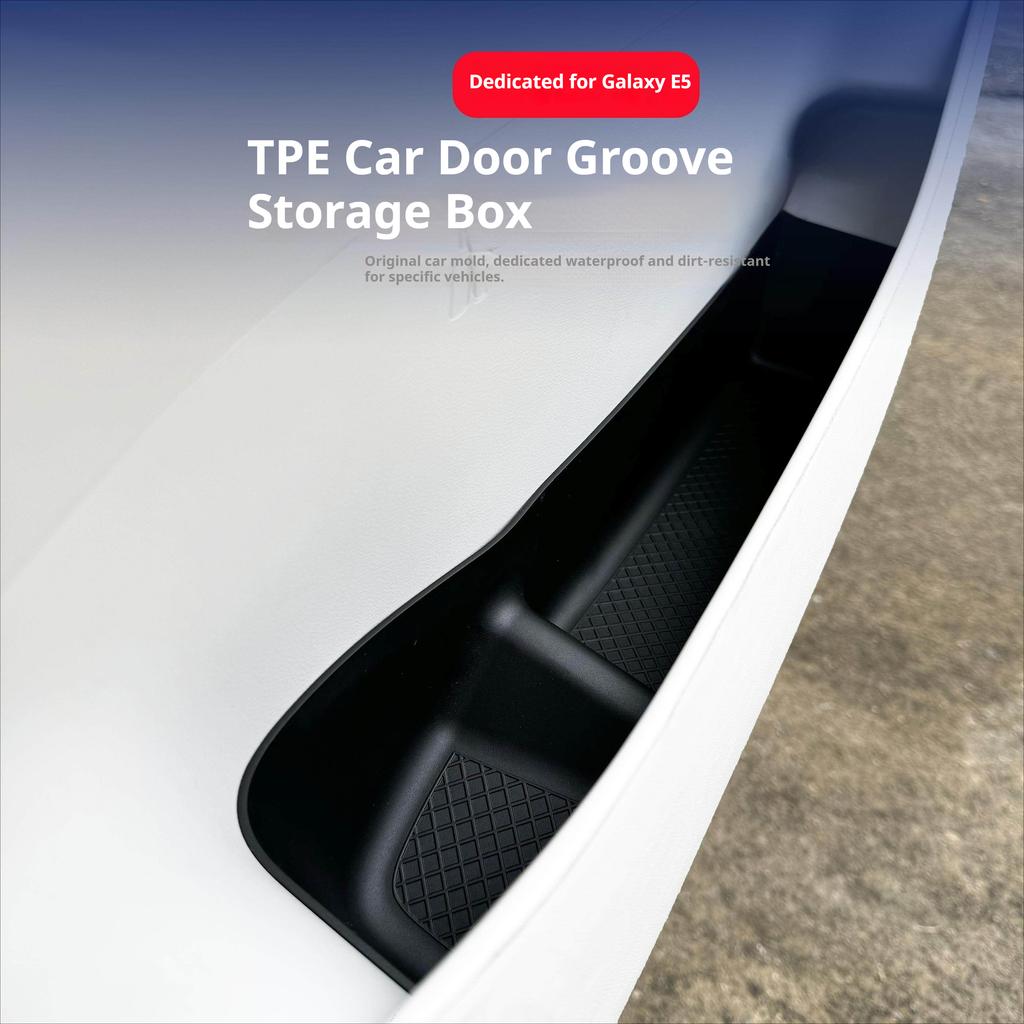 For Geely Galaxy E5/EX5 Car Door Storage Box Pocket Waterproof Umbrella Organizer Slot Protective Container