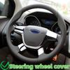 ABS Car Steering Wheel Trim Cover Sticker Decoration for Ford Focus 3 MK3 Sedan Hatchback Kuga Escape 2012 2013 2014