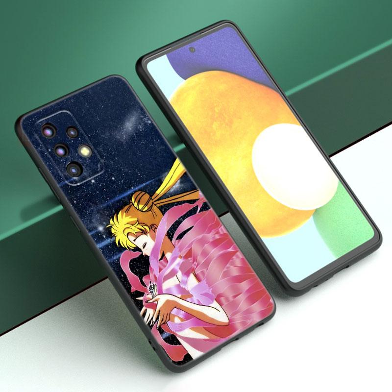 Японский мультяшный чехол Sailor Moom для телефона Samsung A13 A32 4G A23 A25 A34 A35 A52S A53 A54 A55 A73 A12 A14 A15 A31 A33 A50 A51 A72