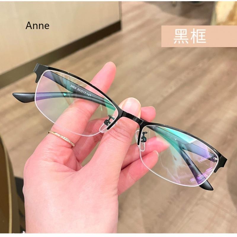 Myopia Glasses Women Fashion Glasses Metal Half Rim Oval Eyeglass Frame For Prescription Lenses Reading
