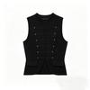 European and American style, new women's clothing, foreign gas rope knot buckle decoration knitted vest 5536/030/505