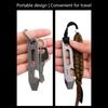 Compactly Titaniums Camping Tool Keychain Screwdriver Bottle Opener Multifunctional Ruler Portable Outdoor Accessory