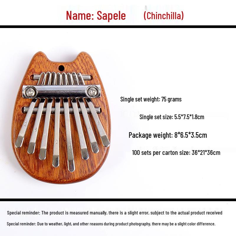 Mini Crystal Kalimba Pendant - 8-Note Thumb Piano Instrument