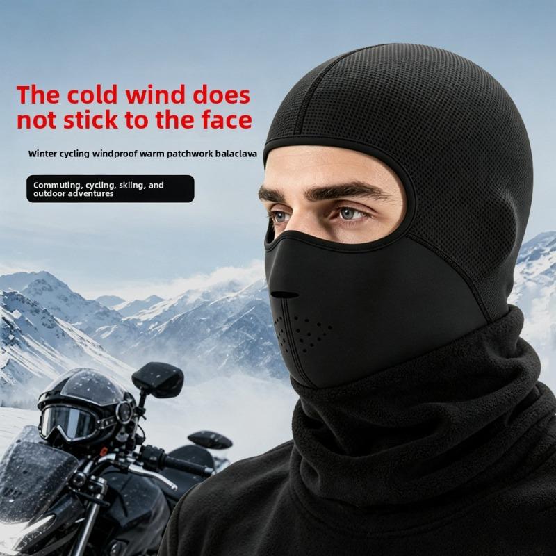 Winter and Autumn Warm Headgear, Windproof and Cold-resistant Riding Mask, Full-face Protection for Skiing and Motorcycle Riding, Helmet Liner