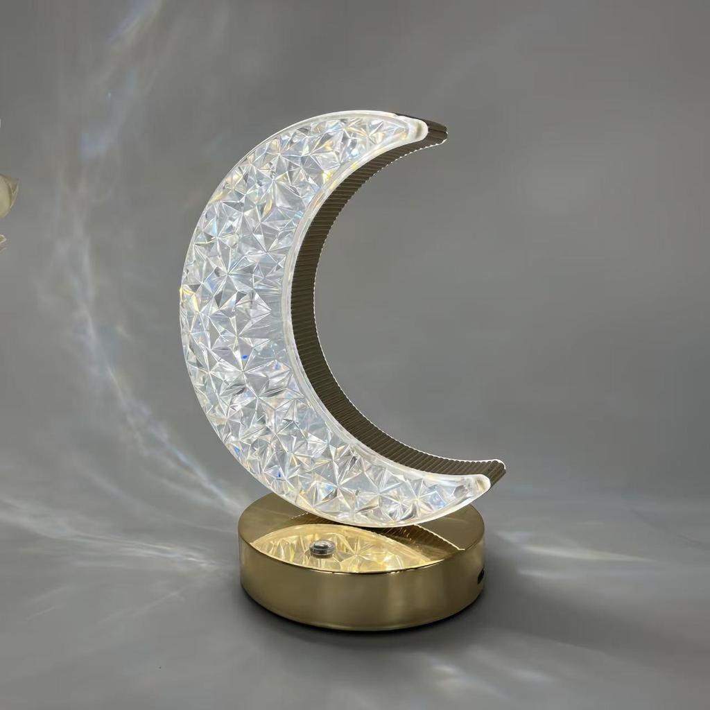 Star Moon Night Light: Touch-Activated, Three-Color, Rechargeable Atmosphere Lamp - Perfect Birthday Gift for Bedrooms