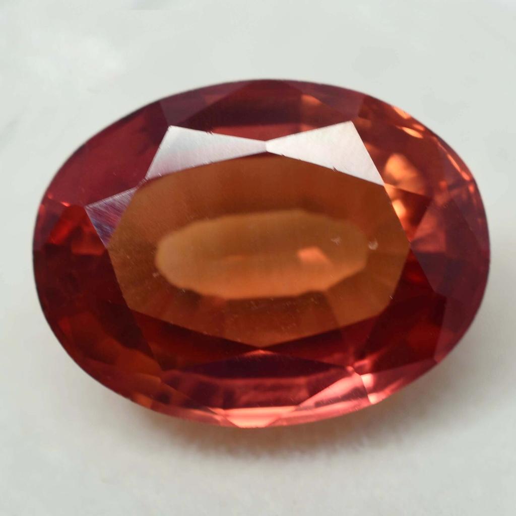 NATURAL 10.25 Carat Ceylon SAPPHIRE Orange Oval Shape CERTIFIED Loose Gemstone