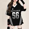 American Casual Letters Print V-Neck Short Sleeve T-Shirt Summer Tee Tops Baseball Jerseys Sport Fashion T-Shirt