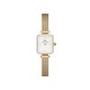 QUADRO Series Watch Quartz Movement Stainless Steel Strap 22mm White Dial Women's Watch Simple and Casual DW00100732