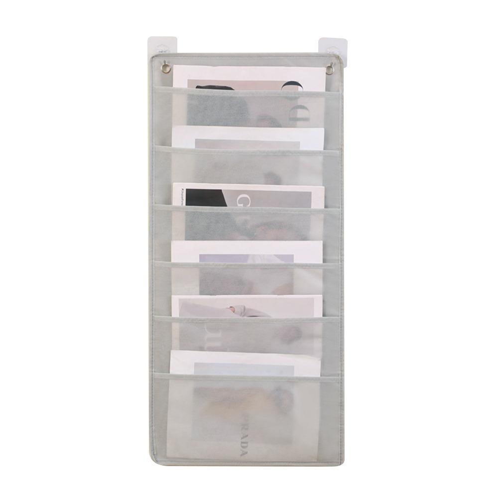 Non-woven Fabric Document Hanging Storage Bag 3/6/9-layer Folding Hanging File Large Capacity Pocket Chart Deskside Hanging Bag