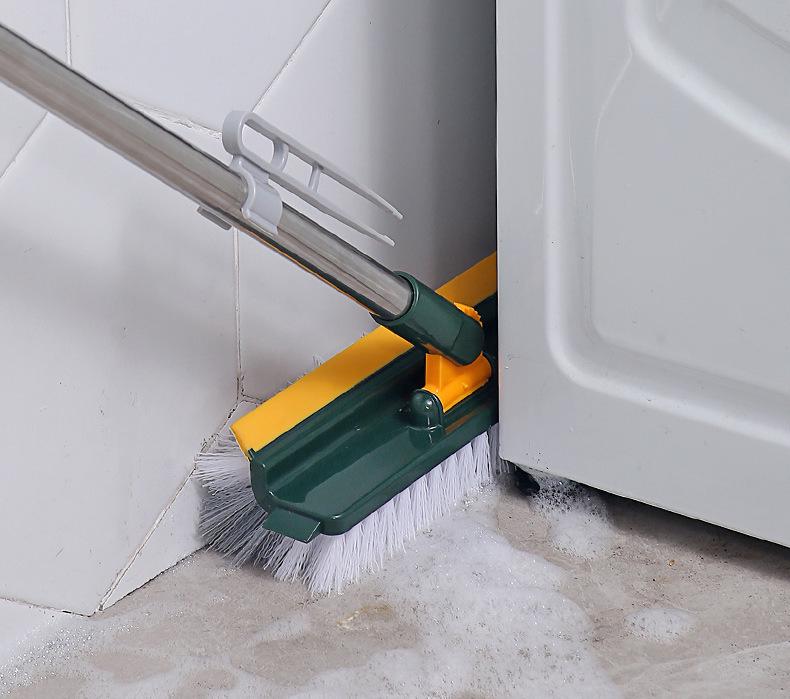 Multi-Purpose Stiff Bristle Brush for Bathroom & Toilet Cleaning with Long Handle