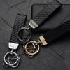 AAAMG1 Car Keychain For Ford Fiesta ST MK6 MK7 MK8 Logo Carbon Fiber Leather Zinc Alloy Emblem Key Chain Accessories