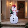 Christmas Inflatable Snowman | Polyester Material, Outdoor Holiday Display, for Garden