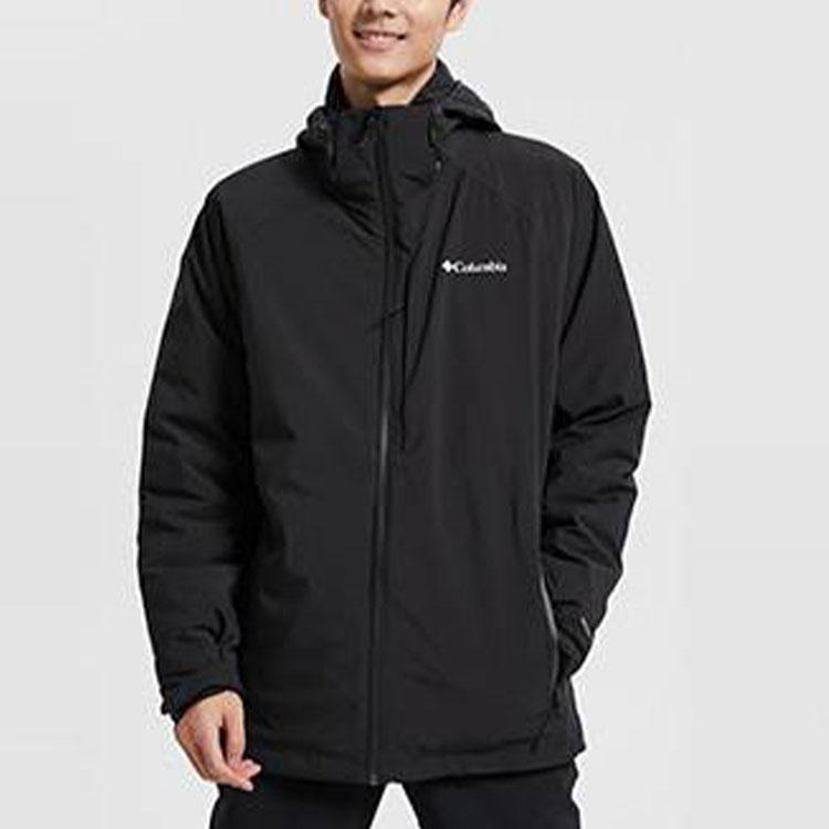 Columbia Eyres Trail™ Interchange Jacket Outdoor Windproof Warm Three-In-One Hooded Jacket Winter Men Jackets Black WE1157-010