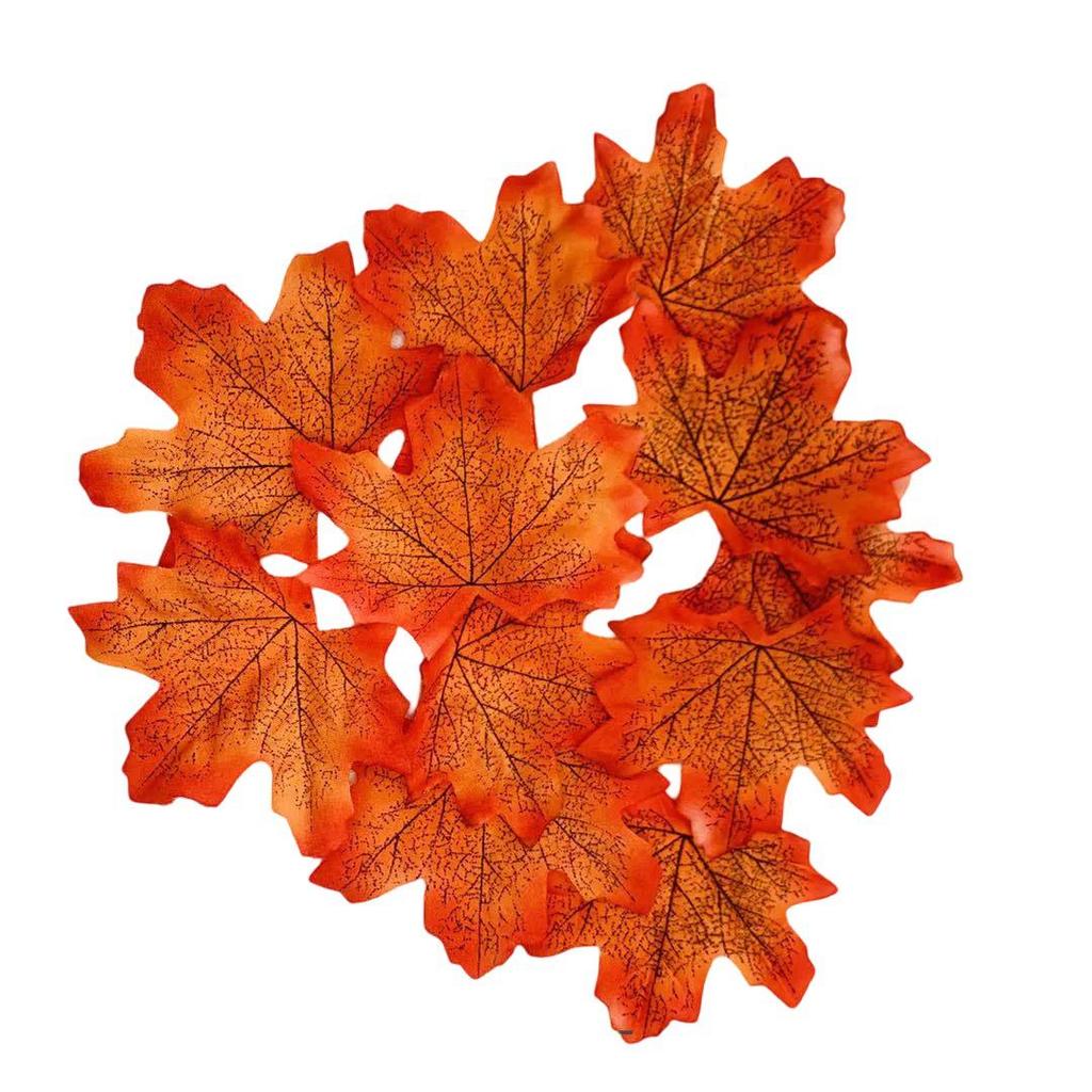 Artificial Autumn Maple Leaves for Wedding Aisle & Kindergarten Decor
