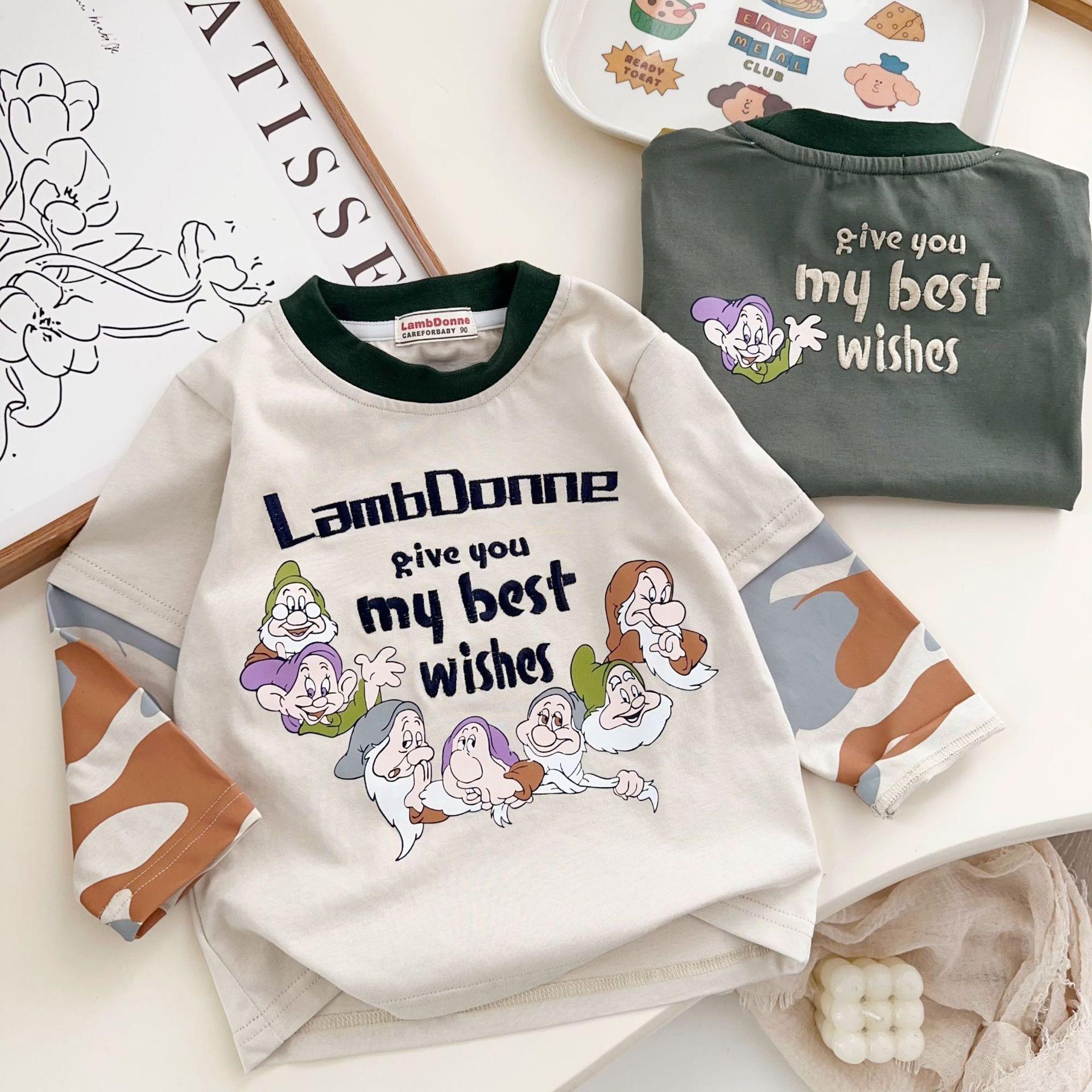 2026 Spring Children s Cartoon Long Sleeve Base Layer Pullover for Toddlers and Young Kids 110 cm
