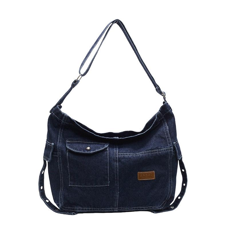 2025 New Fashion Underarm Retro Shoulder Bag Large Capacity Work Spring Denim Women's Bag Tote Bag Trend