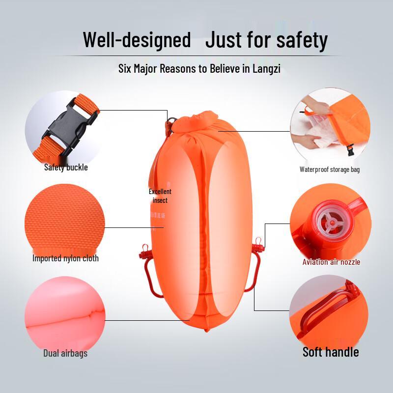Xujian Adult Double Airbag Safety Swim Buoy Bag