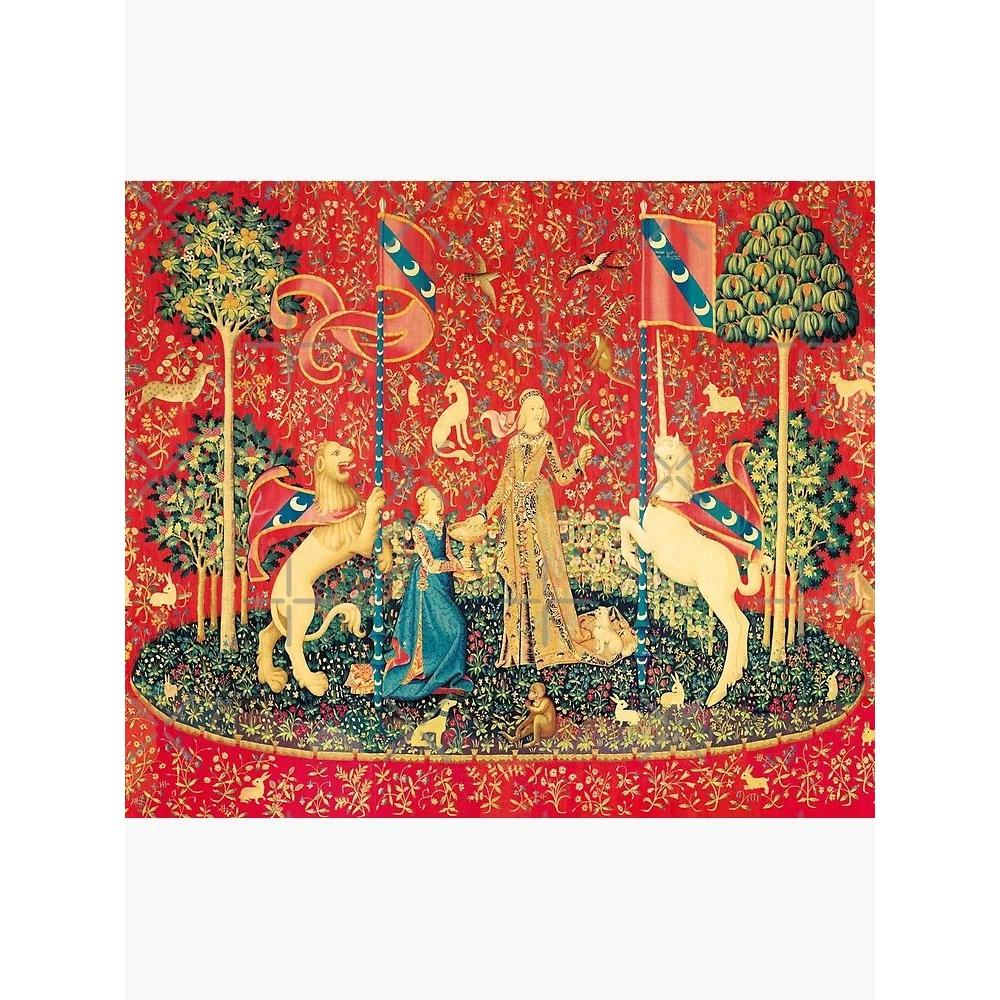Tapestry and the taste of the unicorn red green 75x100