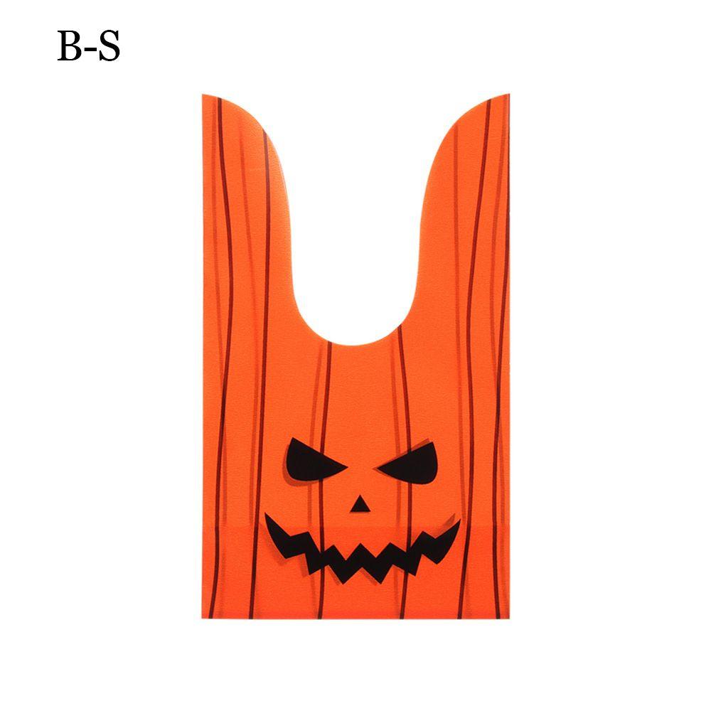 50Pcs Bat Pumpkin Rabbit Ear Halloween Decoration Cookie Bag Baking Packaging Halloween Candy Bags