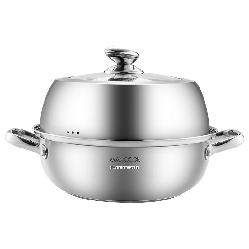 MAXCOOK 36см Кастрюля-пароварка из нержавеющей стали 304