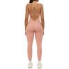 European & American One-Piece Brushed Yoga Bodysuit: Tight-Fitting, Slimming, Sports & Fitness Wear