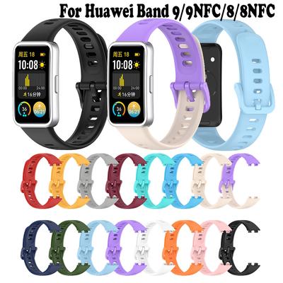 Modisches weiches Silikon-Uhrenarmband für Huawei Band 9/9NFC Smartwatch-Armband für Huawei Band 8/8NFC Uhrenarmband Armband Sport