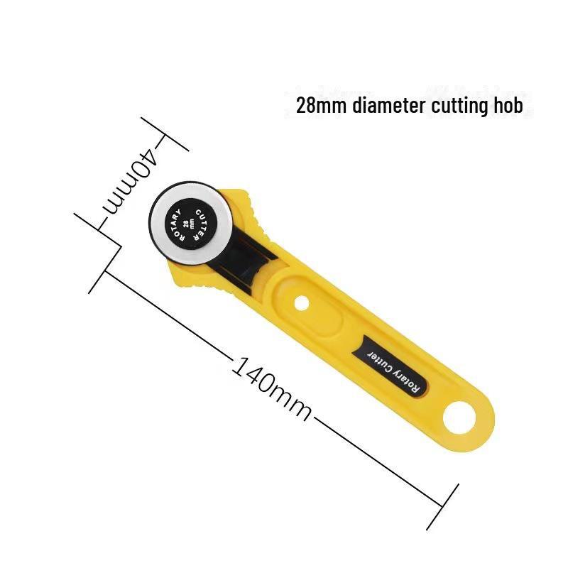 28mm Circular Blade Rotary Cutter for Leather Patchwork and DIY Crafting.
