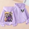 Murder Drones Zipper Hoodie Cartoon Girls Coat Fashion Zip Up Clothes Purple Autumn Jacket Kids Anime Hooded Sweatshirt Gift