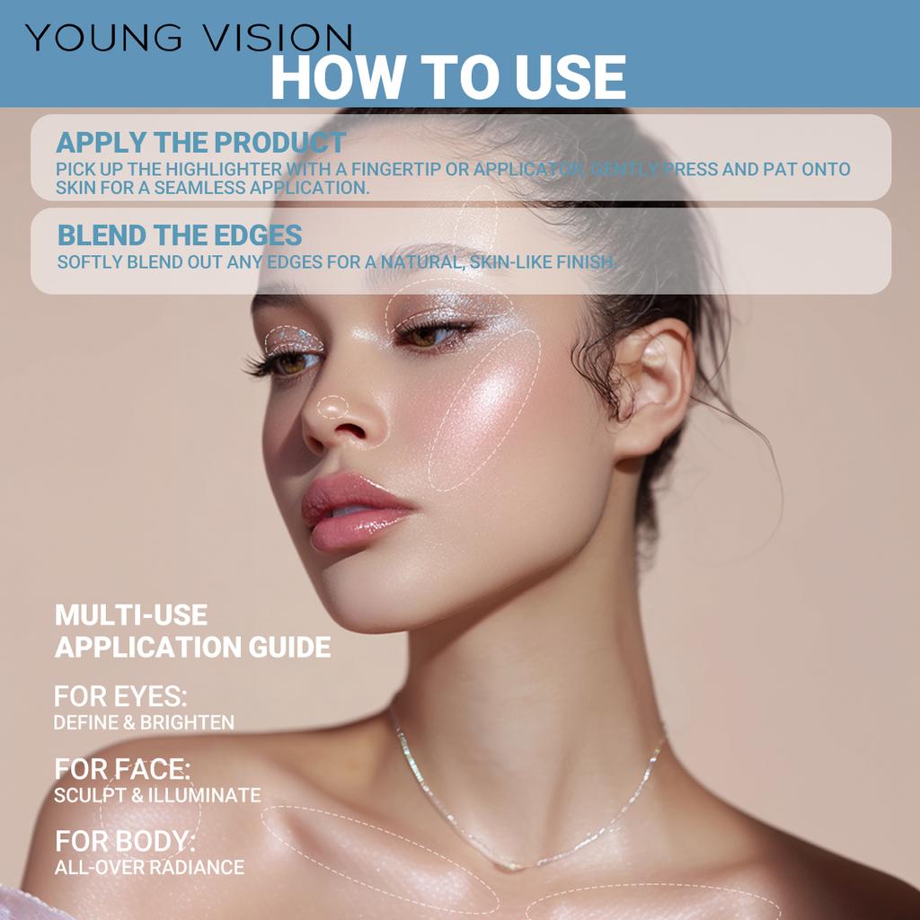 5-Color Creamy Putty Eyeshadow Palette - High-Intensity Glitter & Pearl Shimmer, Soft Bouncy Formula, Long-Wearing