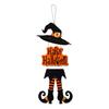 Happy Halloween Welcome Sign Witch Legs Hat Hanging Wooden Wall Decor Rustic Front Door Hanger for Porch Wall Indoor Outdoor Decor
